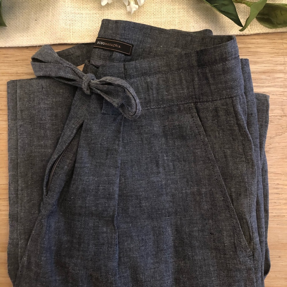BCBG Max Azria high waisted chambray